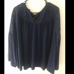 Lane Bryant 22/24 Dress/Casual Navy/Lace Top